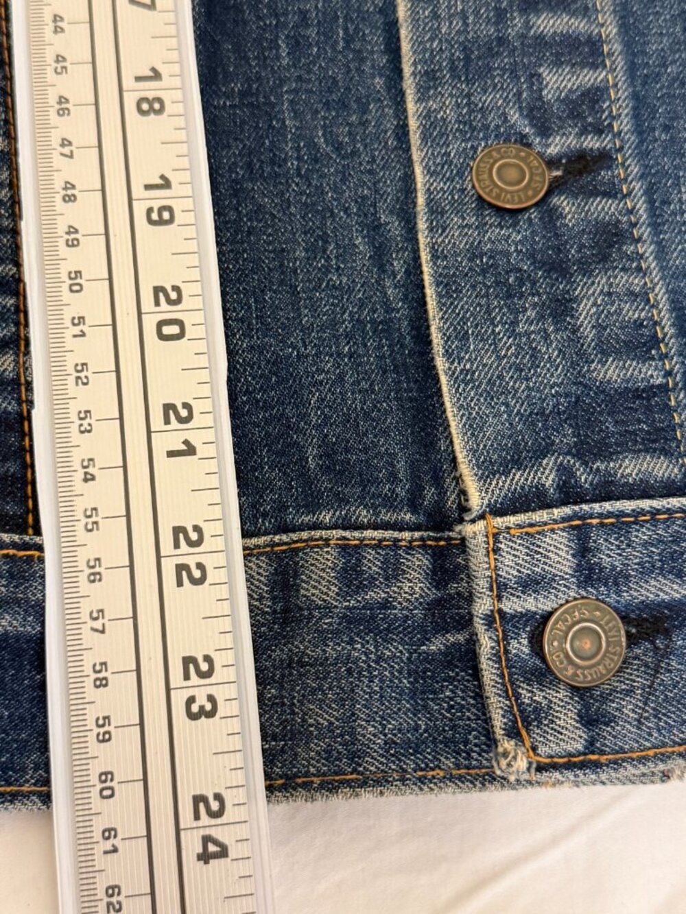 VINTAGE 60s LEVIS BIG E TYPE 3 DENIM JACKET MADE IN USA WOMENS MENS S 36"x24" - Picture 12 of 16